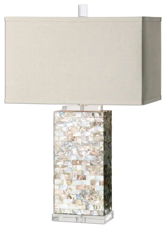 Uttermost 27026 Aden Accent Table Lamp 28.5" in Height Designed - Capiz Shell