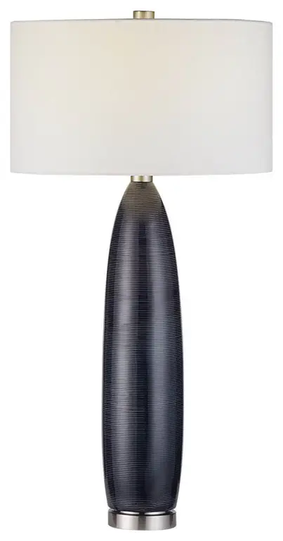 Uttermost Cullen 1 Light 35" Tall Table Lamp, Blue-Gray