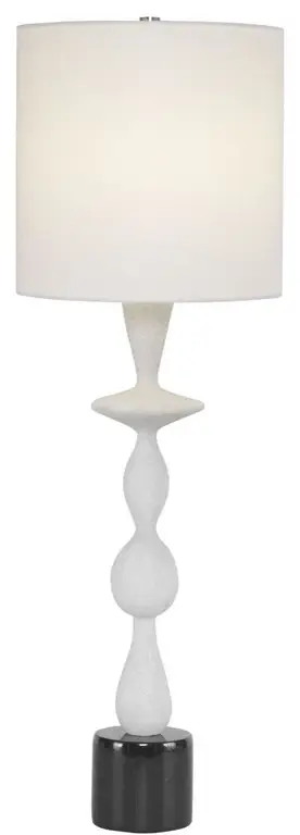 Uttermost Inverse White Marble Table Lamp