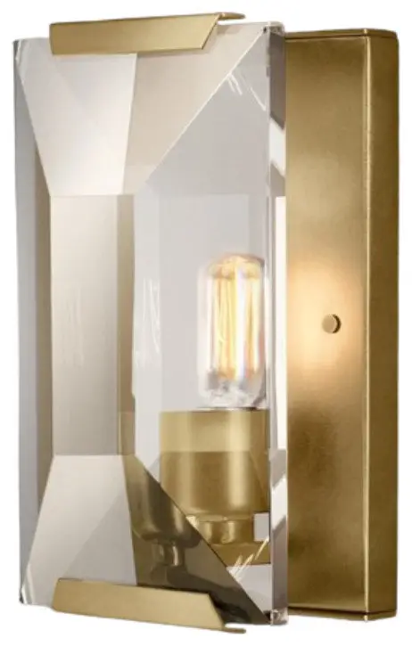 Villano Crystal Wall Sconce, Bronze