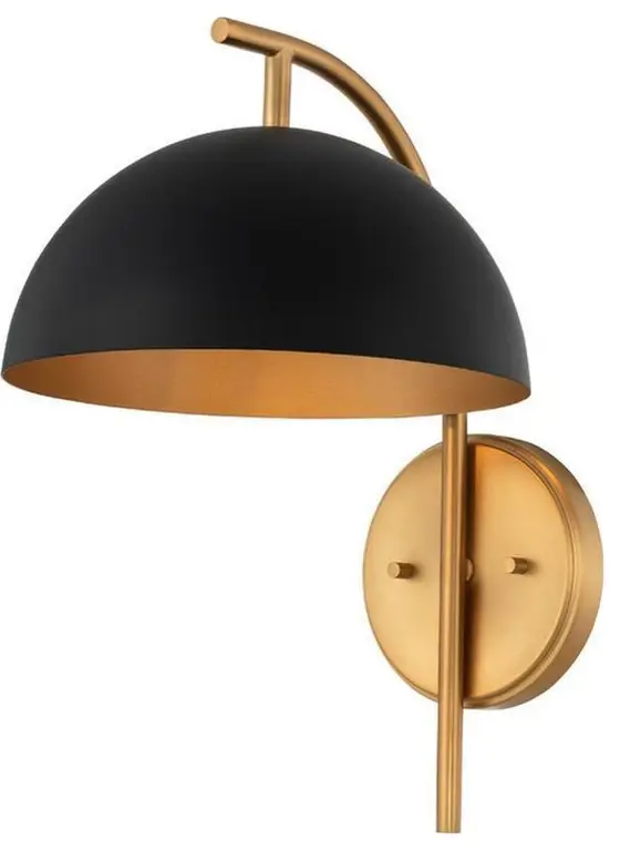 Wall Sconce Kalco Marcel Mid-Century Modern 1-Light Matte Black New
