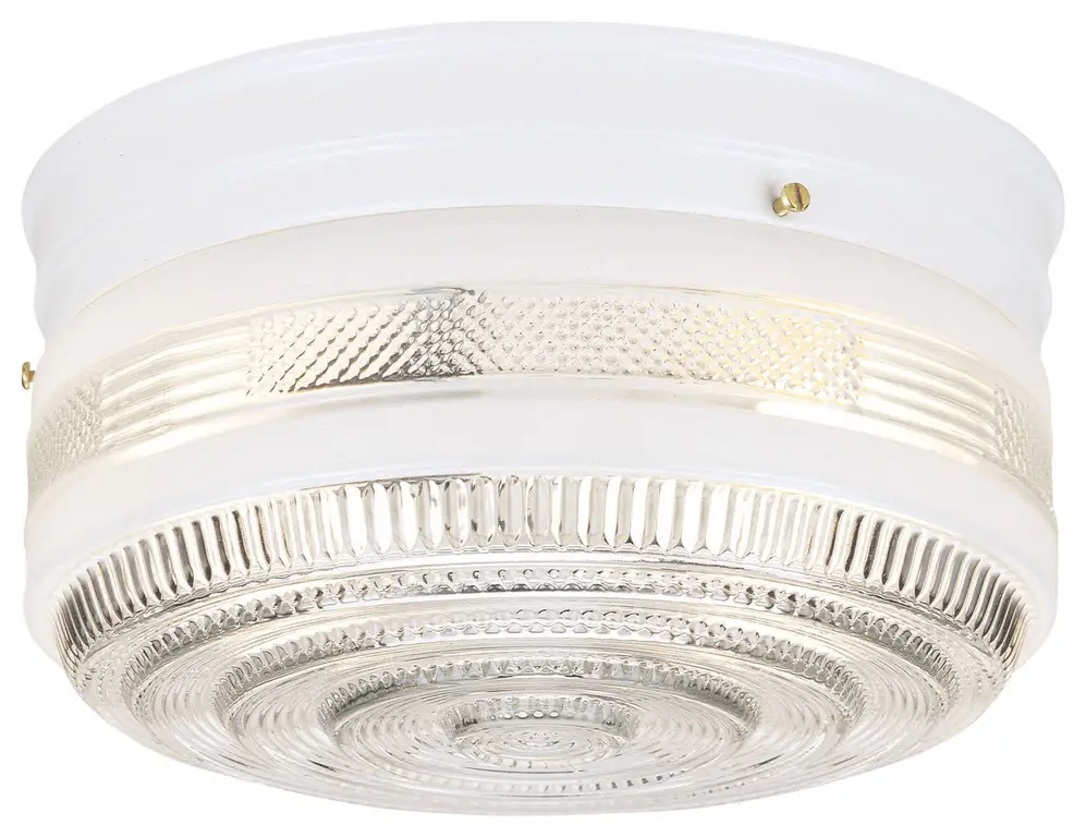 Westinghouse 66203 Two-Light Interior Flush-Mount Ceiling Fixture, White