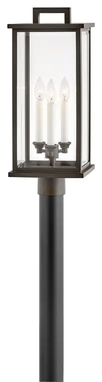 Weymouth 3-Light Post Top or Pier Mount in Oil Rubbed Bronze