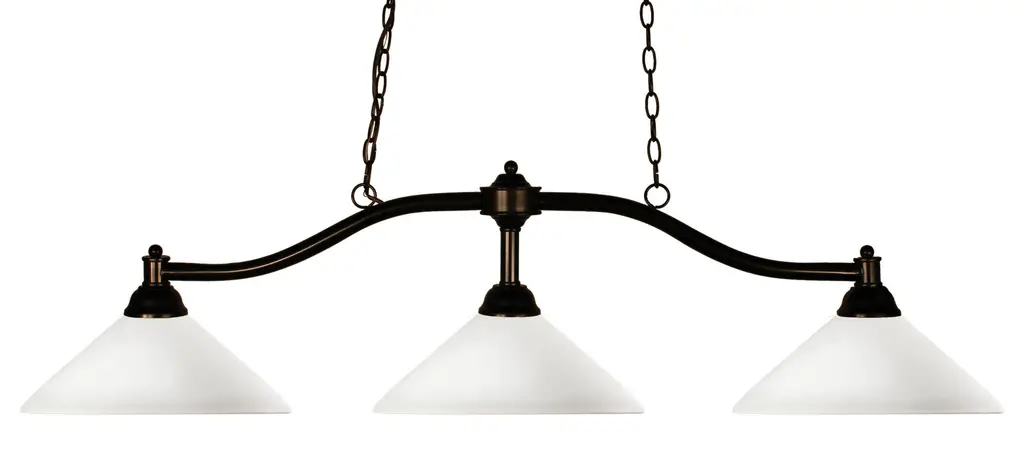 Z-Lite 147BRZ-AMO14 Chance 3 Light Billiard in Matte Opal