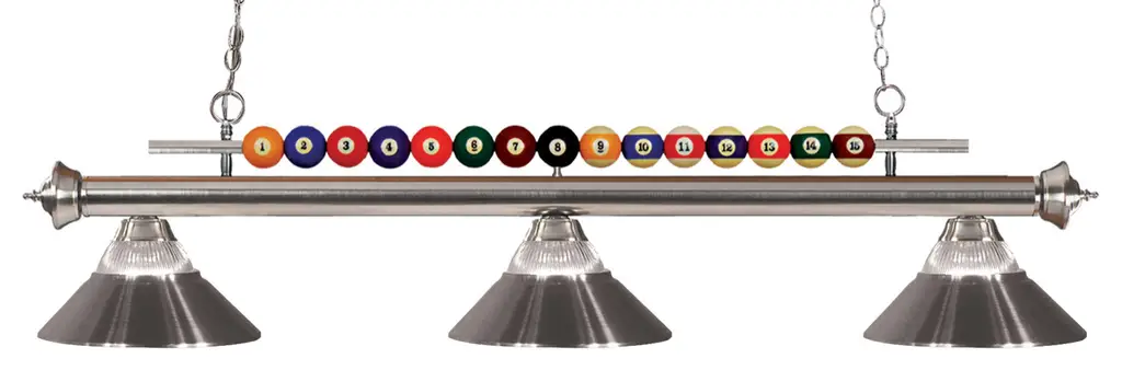 Z-Lite 170-R Shark 3 Light Billiard Chandelier - Brushed Nickel