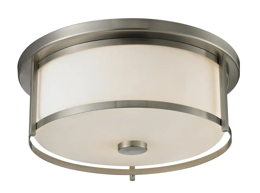 Z-Lite 412F16 Savannah 3 Light Flush Mount in Brushed Nickel