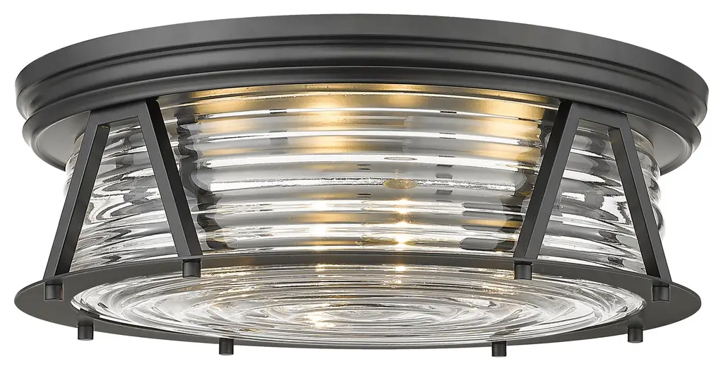 Z-Lite 491F4-MB Cape Harbor 4 Light Flush Mount in Matte Black