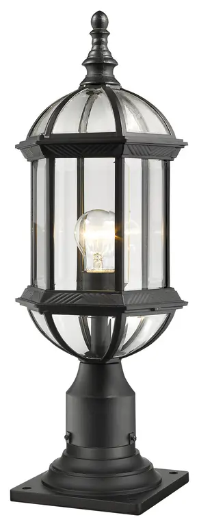 Z-Lite 563PHM-533PM-BK Annex 1 Light Outdoor Pier Mount in Black