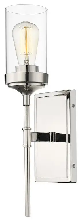 Z-Lite Calliope 1-Light Wall Sconce, Polished Nickel, 617-1S-PN