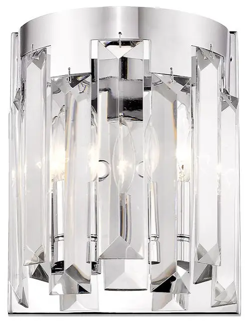Z-Lite Cormac 2 Light Chandelier, Chrome/Clear, 6009-2S-CH