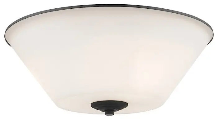 Z-Lite Jarra 3-Light Flush Mount, Bronze, Matte Opal, 432F3-BRZ