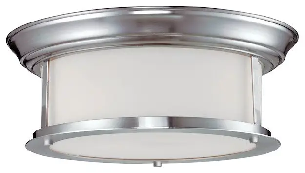 Z-Lite Sonna 2-Light Ceiling, 13.25x5.25", Brushed Nickel, Matte Opal